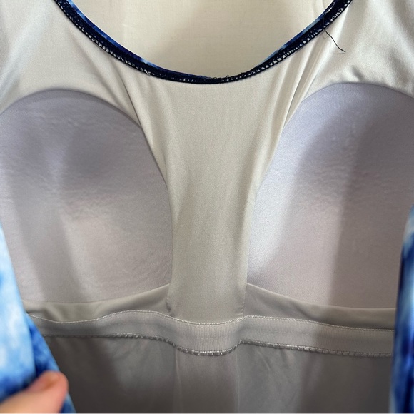 Womens One Piece Swimsuit in Blue Tie Dye Size XXL - Picture 5 of 6